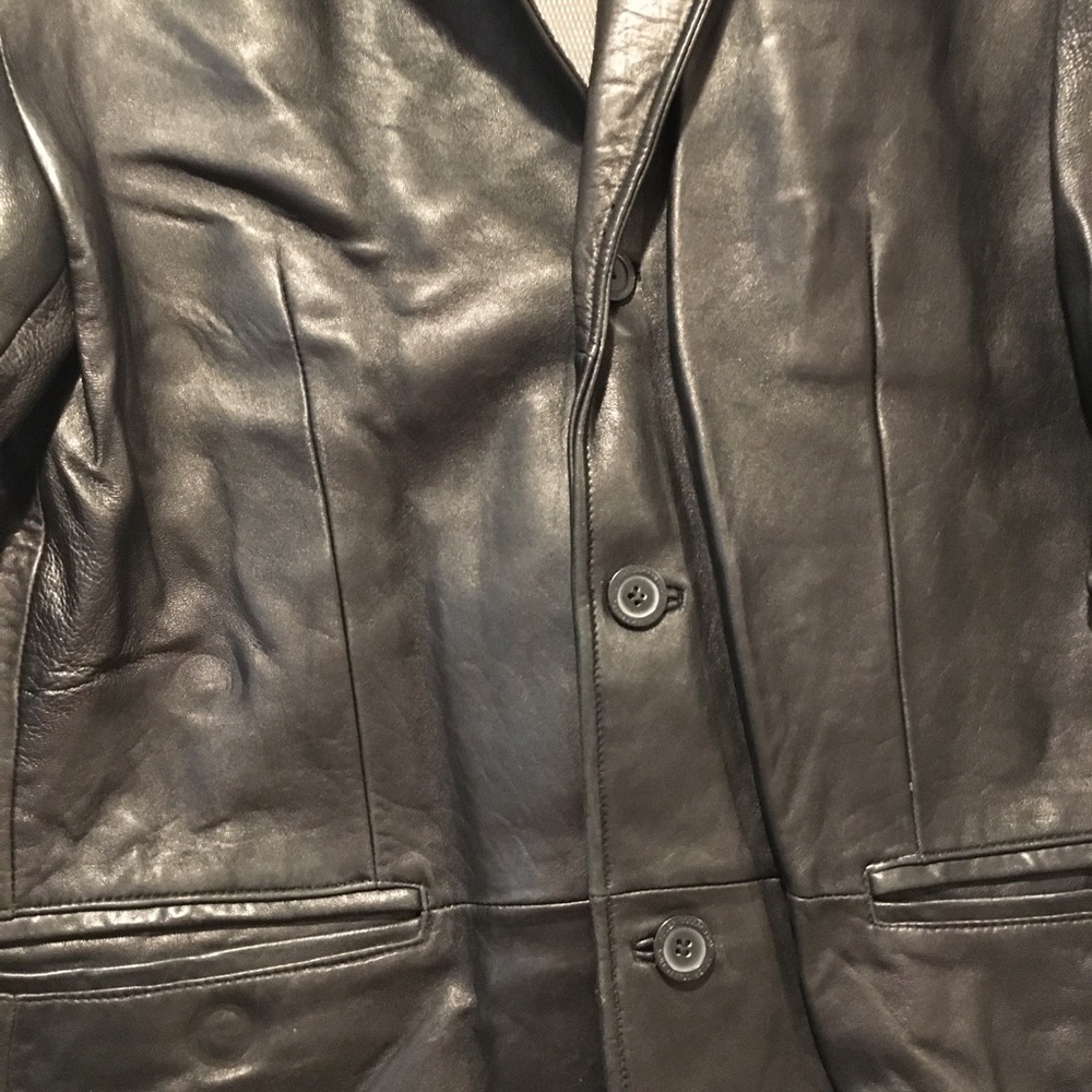 Adler leather jacket, black, Men’s size 42 - Picture 5 of 7